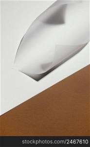 high angle stationery thin paper with copy space