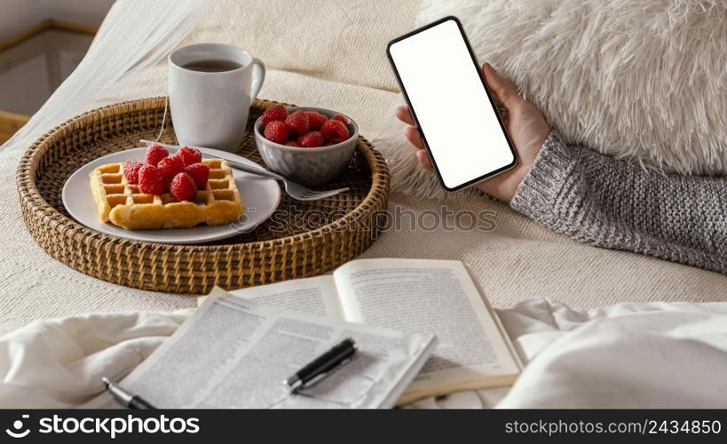 high angle tea waffle assortment