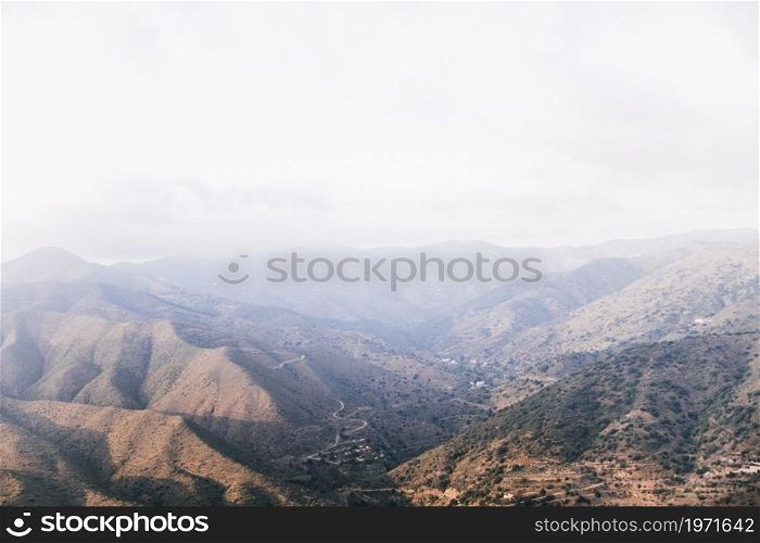 high angle view mountain valley. High resolution photo. high angle view mountain valley. High quality photo