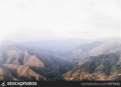 high angle view mountain valley. High resolution photo. high angle view mountain valley. High quality photo