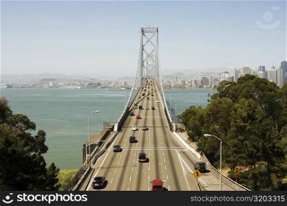 High angle view of a bridge, Golden Gate Bridge, San Francisco, California, USA