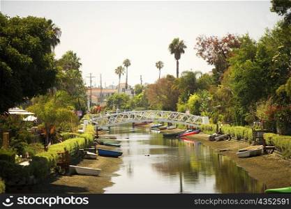 High angle view of a canal, Venice, California, USA