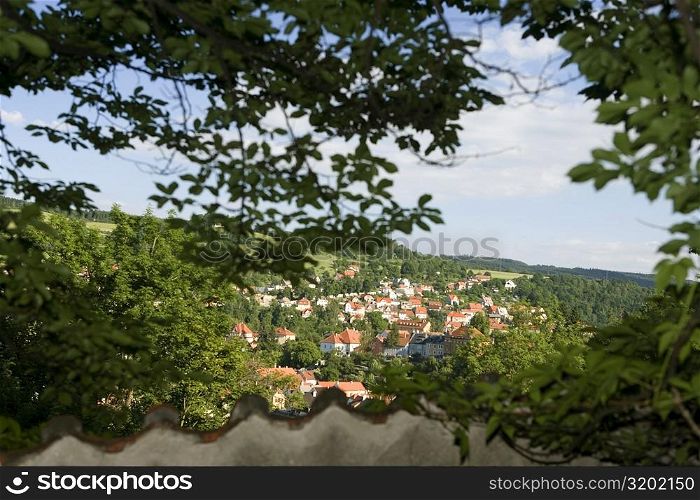 High angle view of a city, Czech Republic