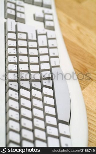 High angle view of a computer keyboard