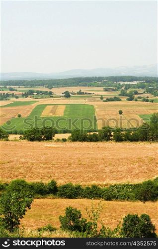 High angle view of a field, Siena Province, Tuscany, Italy