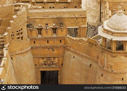 High angle view of a fort, Jaisalmer Fort, Jaisalmer, Rajasthan, India