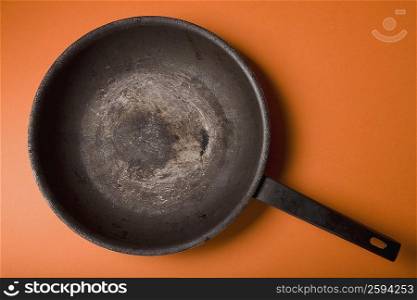 High angle view of a frying pan