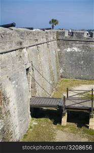 High angle view of a gate, Castillo De San Marcos National Monument, St. Augustine, Florida, USA