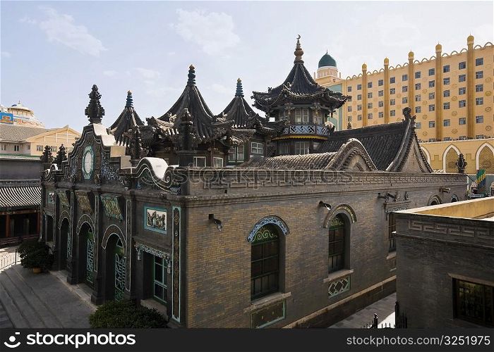 High angle view of a mosque, Great Mosque, Hohhot, Inner Mongolia, China