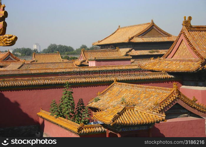 High angle view of a palace, Forbidden City, Beijing, China