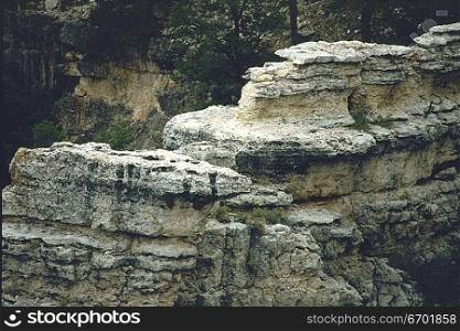 High angle view of a rock formation