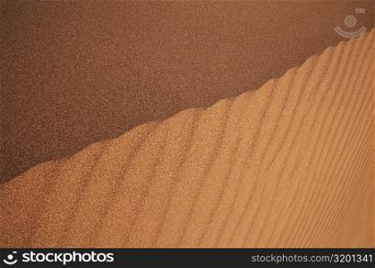 High angle view of a sand dune