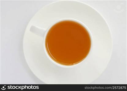 High angle view of a soup in a cup