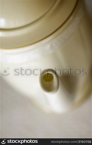 High angle view of a tea kettle