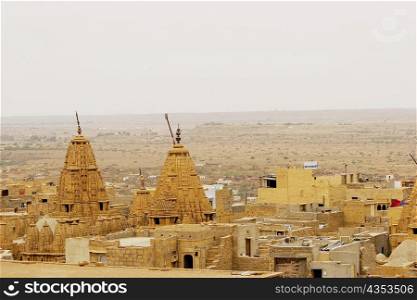 High angle view of a temple, Jain Temple, Jaisalmer, Rajasthan, India