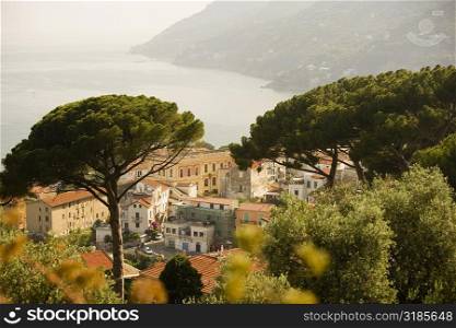 High angle view of a town, Vietri Sul Mare, Costiera Amalfitana, Salerno, Campania, Italy