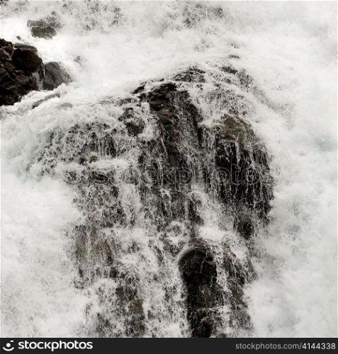 High angle view of a waterfall, Kjosfossen, Aurland, Fjordane County, Norway