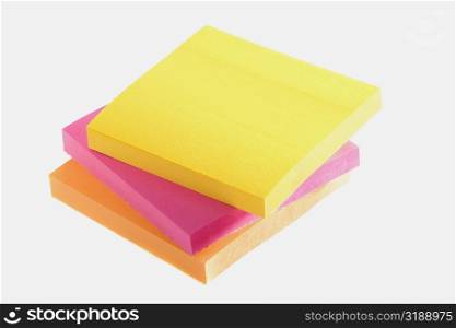 High angle view of adhesive notes