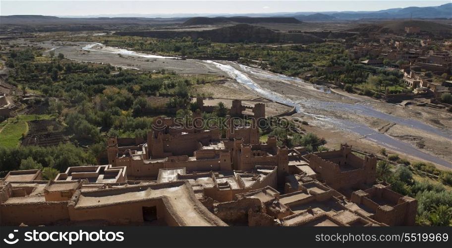 High angle view of Ait Benhaddou, Ouarzazate, Morocco