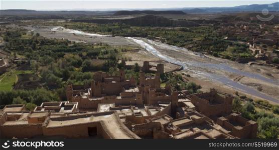 High angle view of Ait Benhaddou, Ouarzazate, Morocco