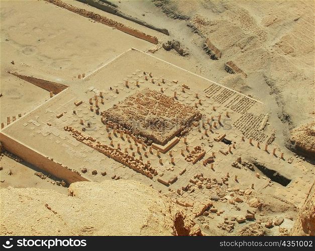 High angle view of an old ruin structure, Egypt