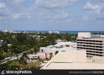 High angle view of buildings, Cable Beach, Nassau, Bahamas