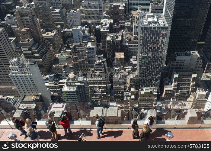 High angle view of buildings in Midtown Manhattan, New York City, New York State, USA