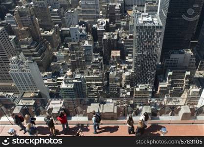 High angle view of buildings in Midtown Manhattan, New York City, New York State, USA