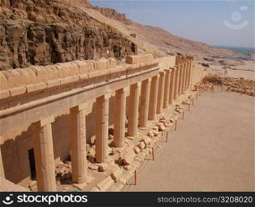 High angle view of columns in a building, Egypt