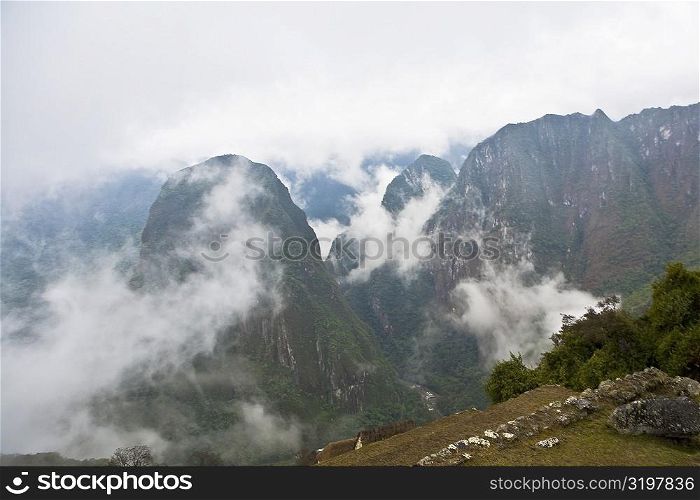 High angle view of mountains, Mt Putukusi, Cuzco, Peru