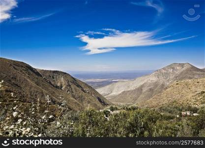 High angle view of mountains, Real De Catorce, San Luis Potosi, Mexico