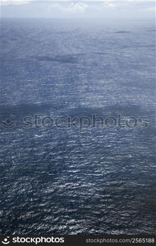 High angle view of ocean water.