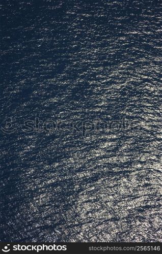 High angle view of ocean water ripples.