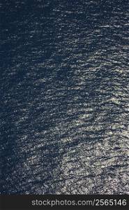 High angle view of ocean water ripples.