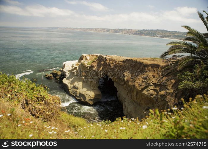 High angle view of reefs, La Jolla Reefs, San Diego, California, USA