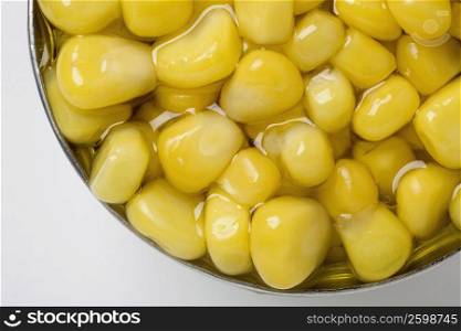 High angle view of sweetcorn in a bowl