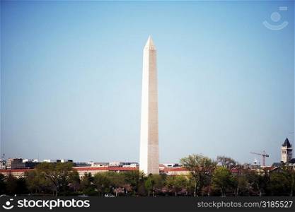 High angle view of the Washington Monument, Washington DC, USA,