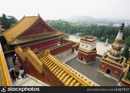 High angle view of tourists in a palace, Four Great Regions, Summer Palace, Beijing, China