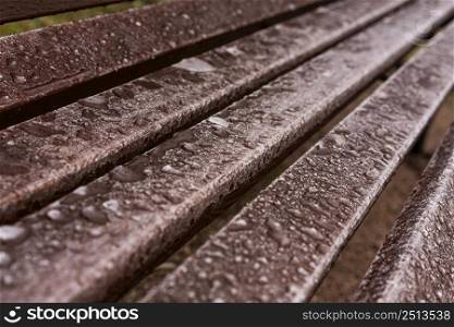 high angle water drops bench