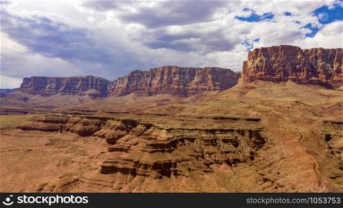 High buttes look over the desert near Marble Canyon in northern Arizona