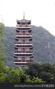 High chinese pagoda in Luzhou, China