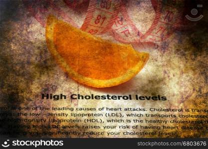 High cholesterol grunge concept