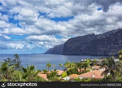 High cliffs of Los Gigantos on the island of Tenerife (Canary Islands, Spain)