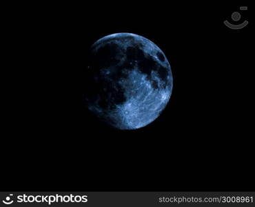 High contrast Full moon seen with telescope. High contrast Full moon seen with an astronomical telescope