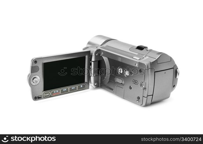 high-definition camera isolated on a white