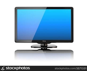 High Definition TV on white background. 3d