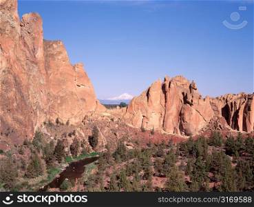 High Desert Landscape With Jagged Rocks