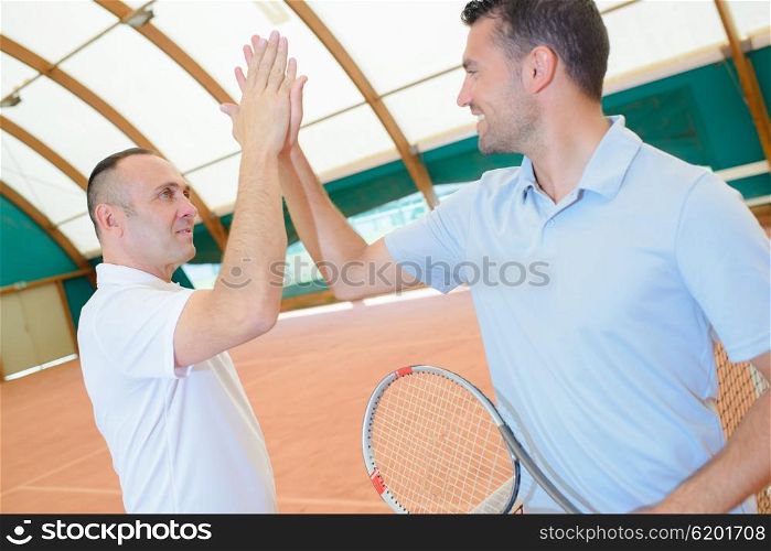 high five in the court