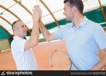 high five in the court