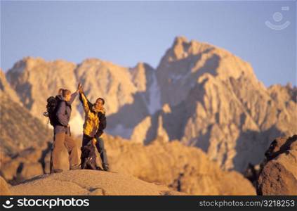 High-Fiving Hikers